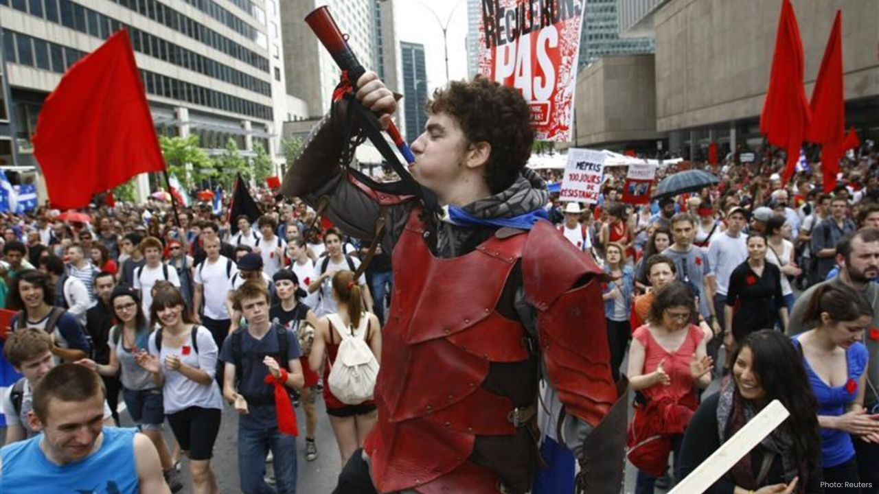 Montreal Residents Protest Education Cuts Ahead of New School Year