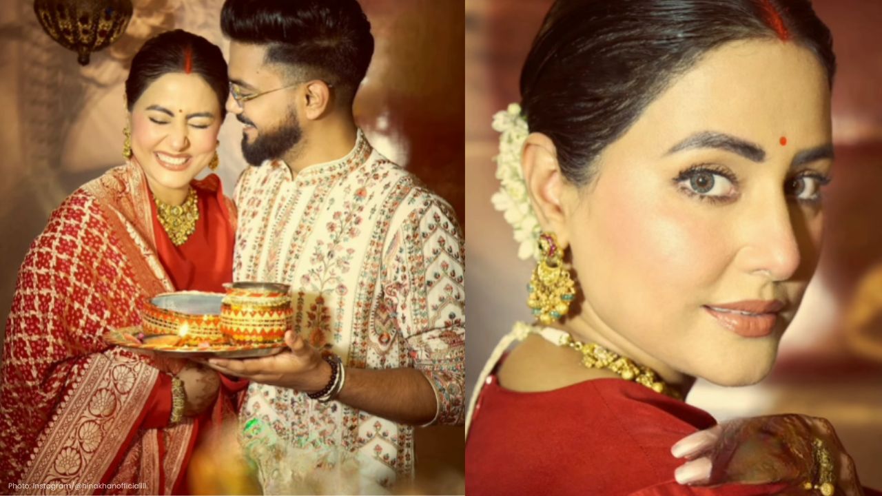 Hina Khan Rocky Jaiswal Celebrate First Karw…