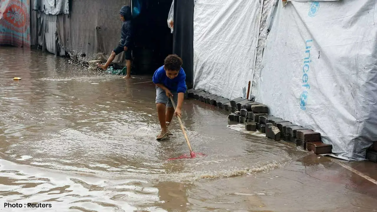 Gaza Faces Dire Winter Conditions as Heavy Rains Flood Tents