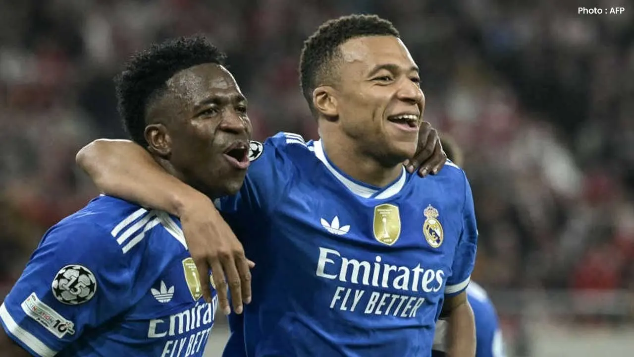 Mbappe's Four Goals Propel Real Madrid to Victory Over Olympiacos