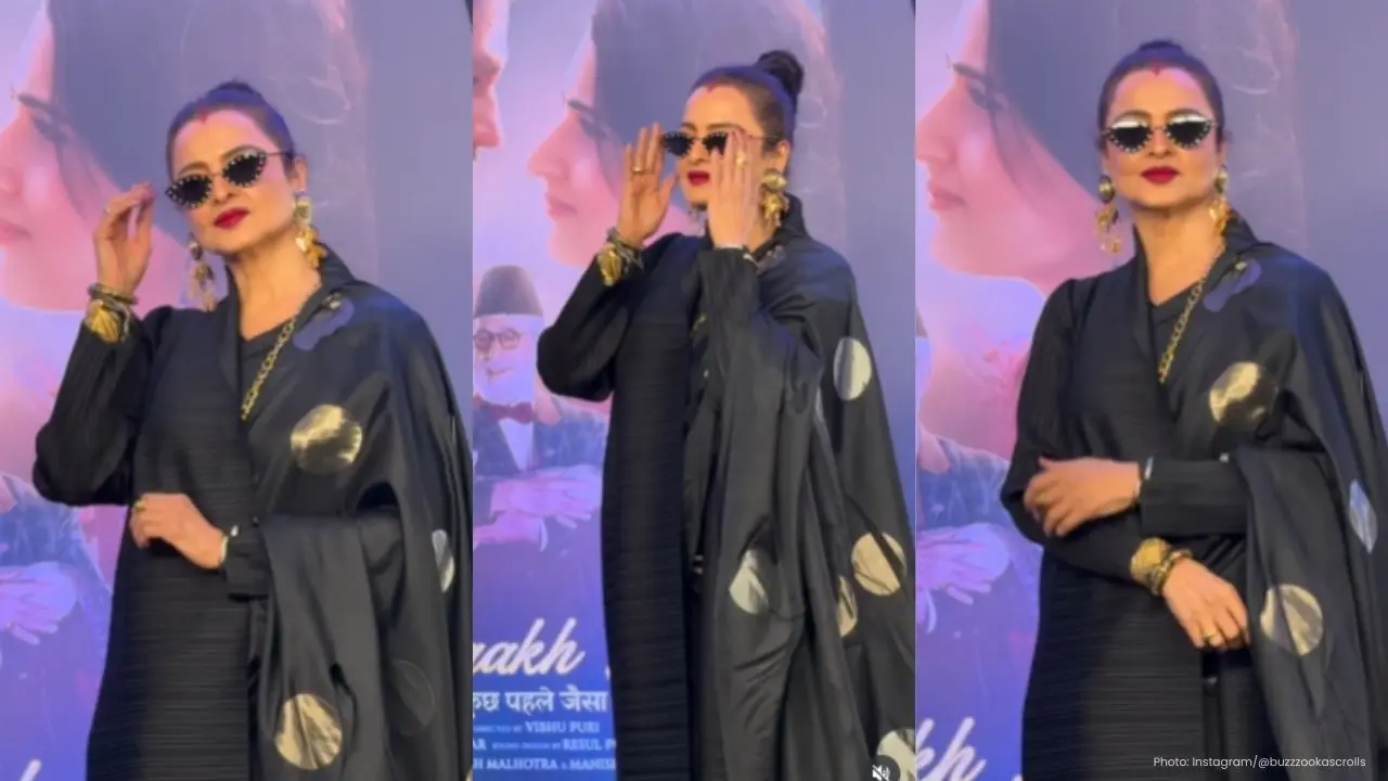 Rekha Captivates at the Gustaakh Ishq Premiere in Mumbai