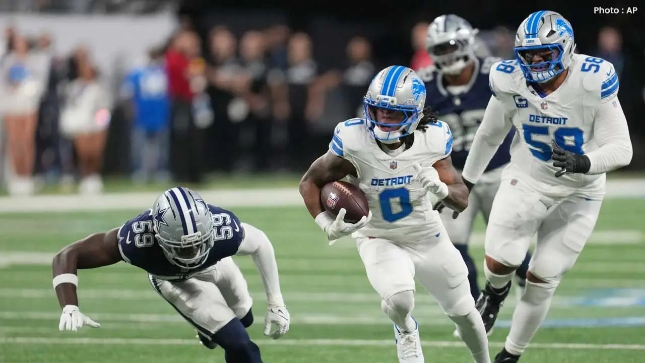 Jahmyr Gibbs Shines in Lions' 44-30 Triumph Over Cowboys