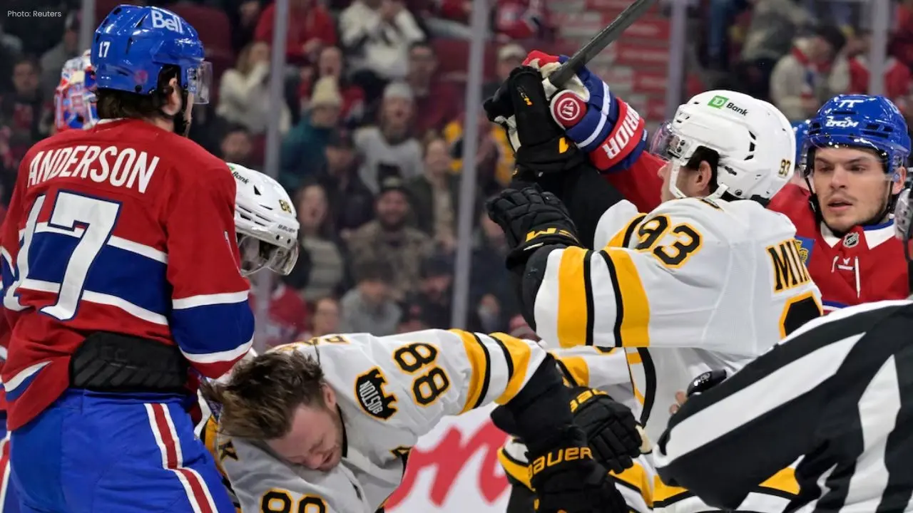 Canadiens Dominate Bruins 6-2 After Fight-Filled Opening Period