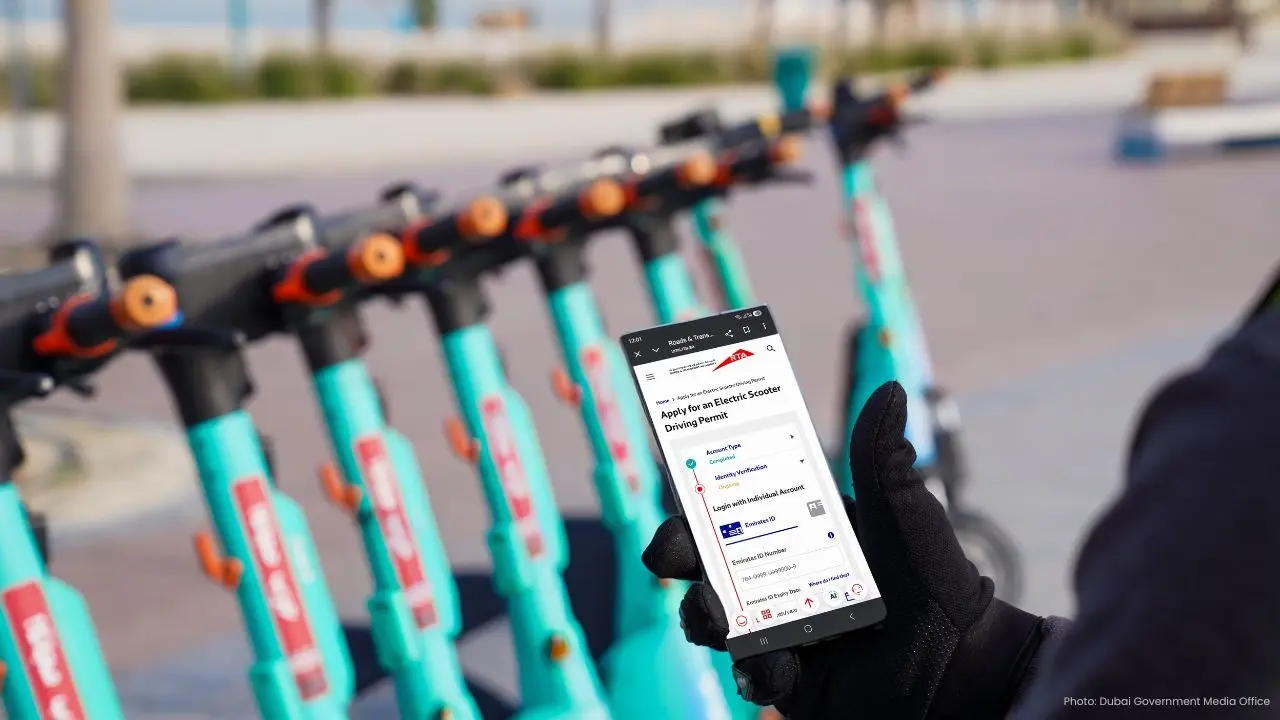 RTA Introduces E-Scooter Permit Application on All Digital Platforms