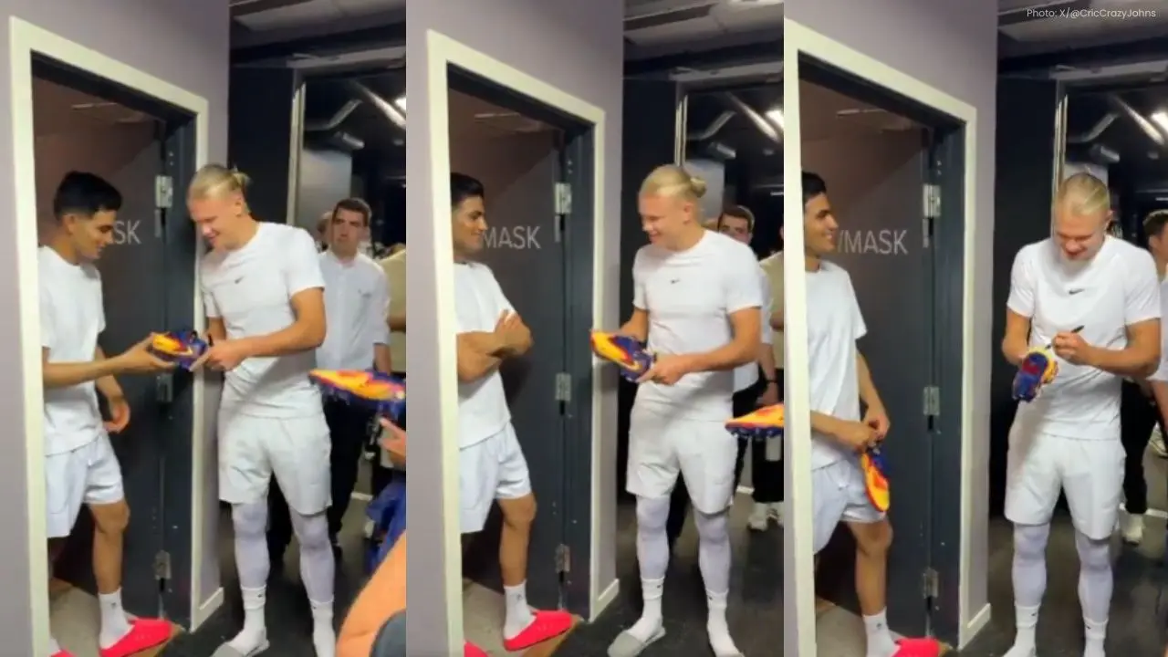 Shubman Gill and Erling Haaland Connect at Nike Event, Generating Global Excitement