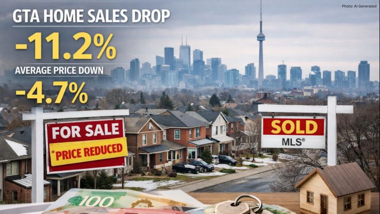 GTA Home Sales Drop 11.2% in 2025 as Prices and Demand Cool