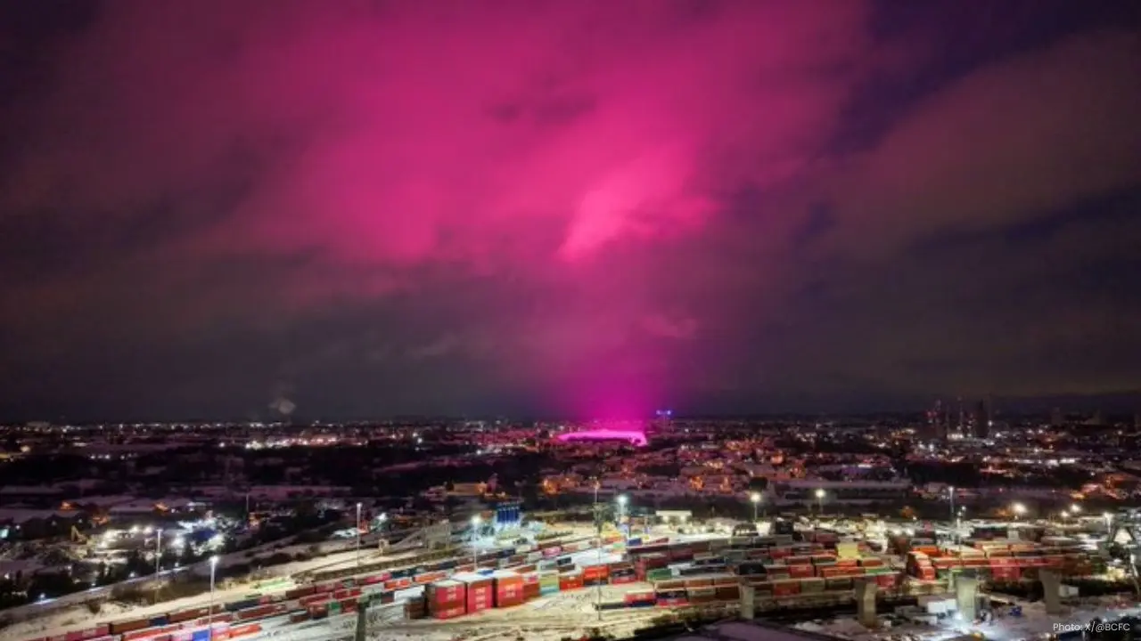 Birmingham's Pink Sky Explained: LED Stadium Lights Behind the Glow